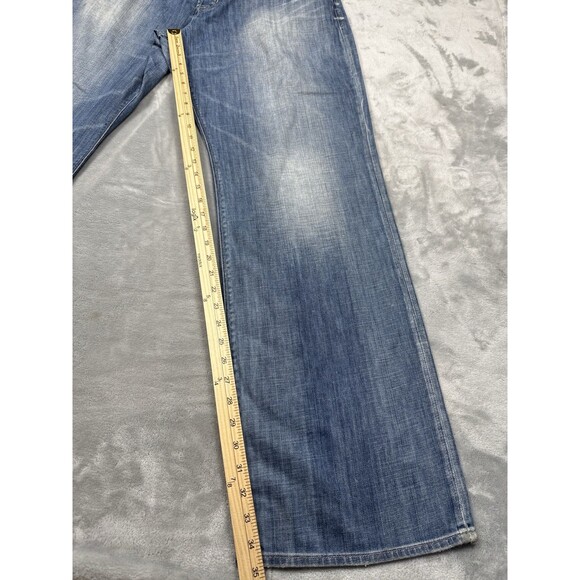 Hudson Jeans Men's Briggs Straight Fit Jeans Size 38 Light Wash Distressed USA - Picture 8 of 9